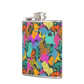 動物のシルエットパターン フラスク (左)