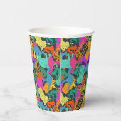 動物のシルエットパターン 紙コップ (右)