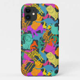 動物のシルエットパターン iPhone 11 ケース