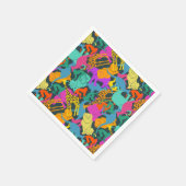 動物のシルエット模様 スタンダードカクテルナプキン (角)