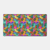 動物のシルエット模様 デスクマット (正面)