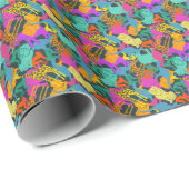 動物のシルエット模様 ラッピングペーパー (ロールコーナー)