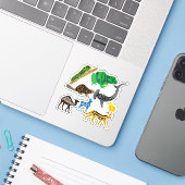 動物のシンボリズム シール (ノートパソコンとiPhone)