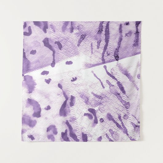 動物のジオメトリテクスチャ。ラベンダーの十字線L タペストリー (正面)