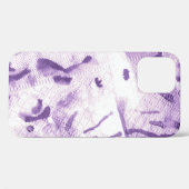 動物のジオメトリテクスチャ。ラベンダーの十字線L Case-Mate iPhoneケース (裏面 (横))