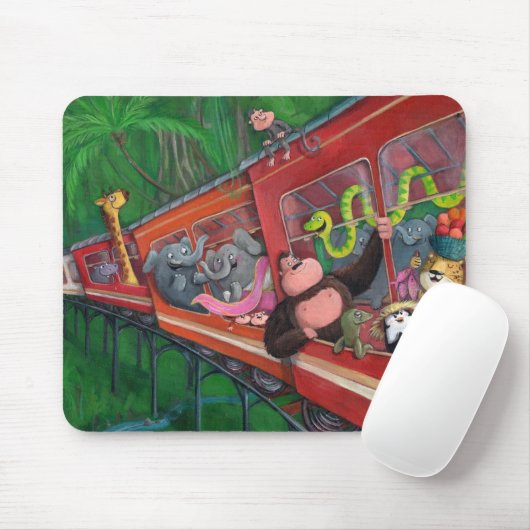 動物のジャングルの列車 マウスパッド (マウス)