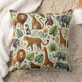 動物のジャングル クッション (ブランケット)