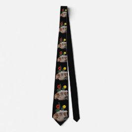 動物のスカル、サボテン、花、かわいいクモ ネクタイ