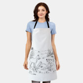 動物のスケッチのエプロン エプロン (着用した状態)