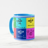 動物のスケッチのマグ マグカップ (正面左)