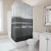 動物のスケールグレー写真 シャワーカーテン (インサイチュ)