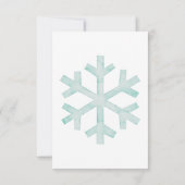 動物のスノーフレーク冬のベビーシャワーサンキューカード サンキューカード (裏面)