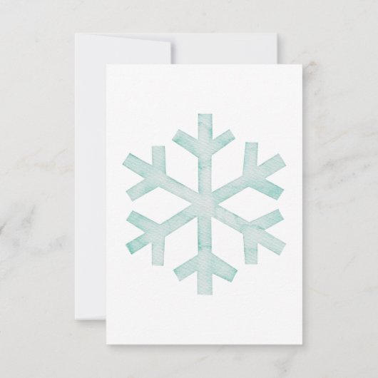 動物のスノーフレーク冬のベビーシャワーサンキューカード サンキューカード (裏面)