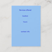 動物のセラピー 名刺 (裏面)