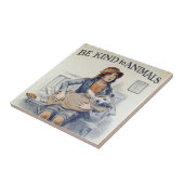 動物のセラミックタイルに親切があって下さい タイル (側面)