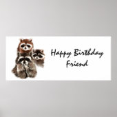 動物のタヌキの友だちは下着のユーモアのようなものだ ポスター (正面)