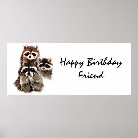 動物のタヌキの友だちは下着のユーモアのようなものだ ポスター (正面)