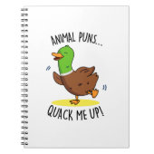 動物のダジャレで笑っちゃう 面白いあひるのダジャレ ノートブック (正面)