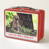 動物のチーター金属の弁当箱 メタルランチボックス (正面)