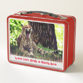 動物のチーター金属の弁当箱 メタルランチボックス (裏面)