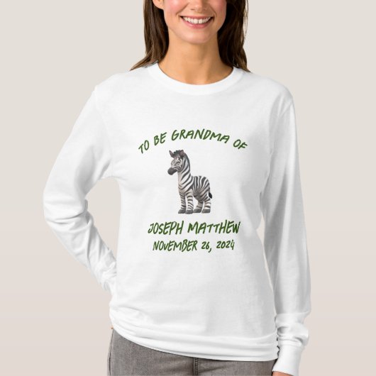 動物のテーマのママ-to-Be Tシャツ (正面)
