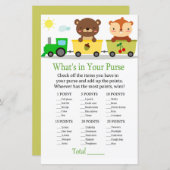 動物のトレーニングあなたの財布ゲームの中にあるものは何ベビーshowe (正面/裏面)