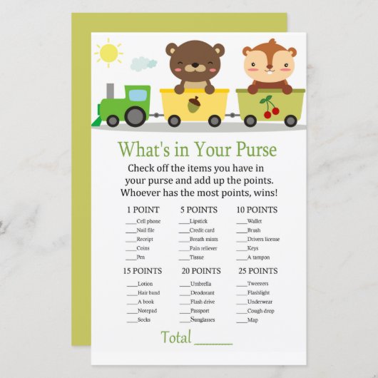 動物のトレーニングあなたの財布ゲームの中にあるものは何ベビーshowe (正面/裏面)