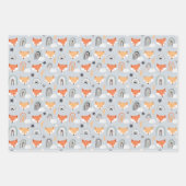 動物のドットと虹 ラッピングペーパーシート (正面3)