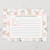 動物のドーナツ詳細レシピノートカード ノートカード (正面/裏面)