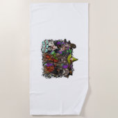 動物のハロウィーン ビーチタオル (正面)