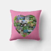 動物のハート – ピンク クッション (裏面)