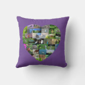 動物のハート – 紫 クッション (裏面)
