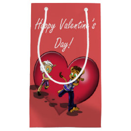 動物のバレンタインデー スモールペーパーバッグ