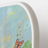 動物のパレードの毛むくじゃらの羊の犬のピックボールパドル ピックルボールラケット (左詳細)