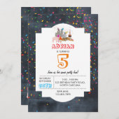 動物のパーティー – 動物の誕生日パーティーボーイガール 招待状 (正面/裏面)