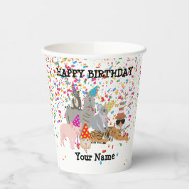 動物のパーティー – 動物の誕生日パーティーBanne 紙コップ