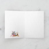 動物のパーティー – 誕生日パーティーで動物 カード (内部)