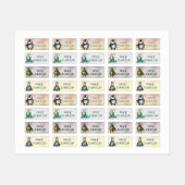 動物のヒーロー防水の子供は服を名前 ラベル (シート)