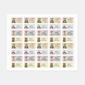 動物のヒーロー防水の子供は服を名前 ラベル (シート)