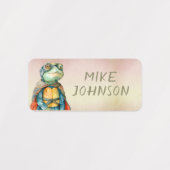 動物のヒーロー防水の子供は服を名前 ラベル (デザイン1)