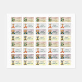 動物のヒーロー防水の子供は服を名前 ラベル (シート)