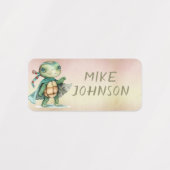 動物のヒーロー防水の子供は服を名前 ラベル (デザイン1)