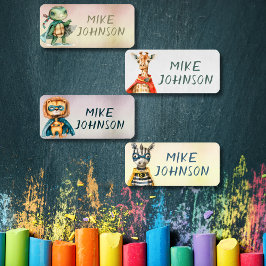 動物のヒーロー防水の子供は服を名前 ラベル