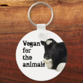 動物のビーガン – ふくらはぎ キーホルダー (正面)