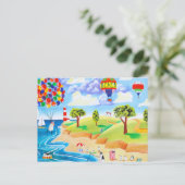 動物のビーチ ポストカード (スタンド正面)