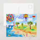 動物のビーチ ポストカード (正面/裏面)