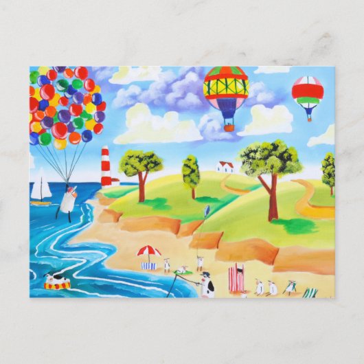 動物のビーチ ポストカード (正面)