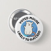 動物のフンに成功する可能性がおもしろい高い投票マウス 缶バッジ (正面&裏面)