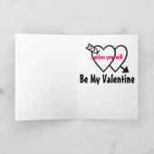 動物のベビーのバレンタイン シーズンカード (内部)