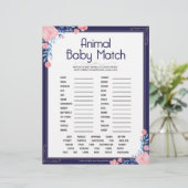 動物のベビーマッチ[フローラフレーム] レターヘッド (スタンド正面)